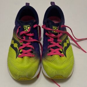 Saucony Fastwitch 9 Yellow, Purple Pink Running Shoes Sneaker Trainer Marathon